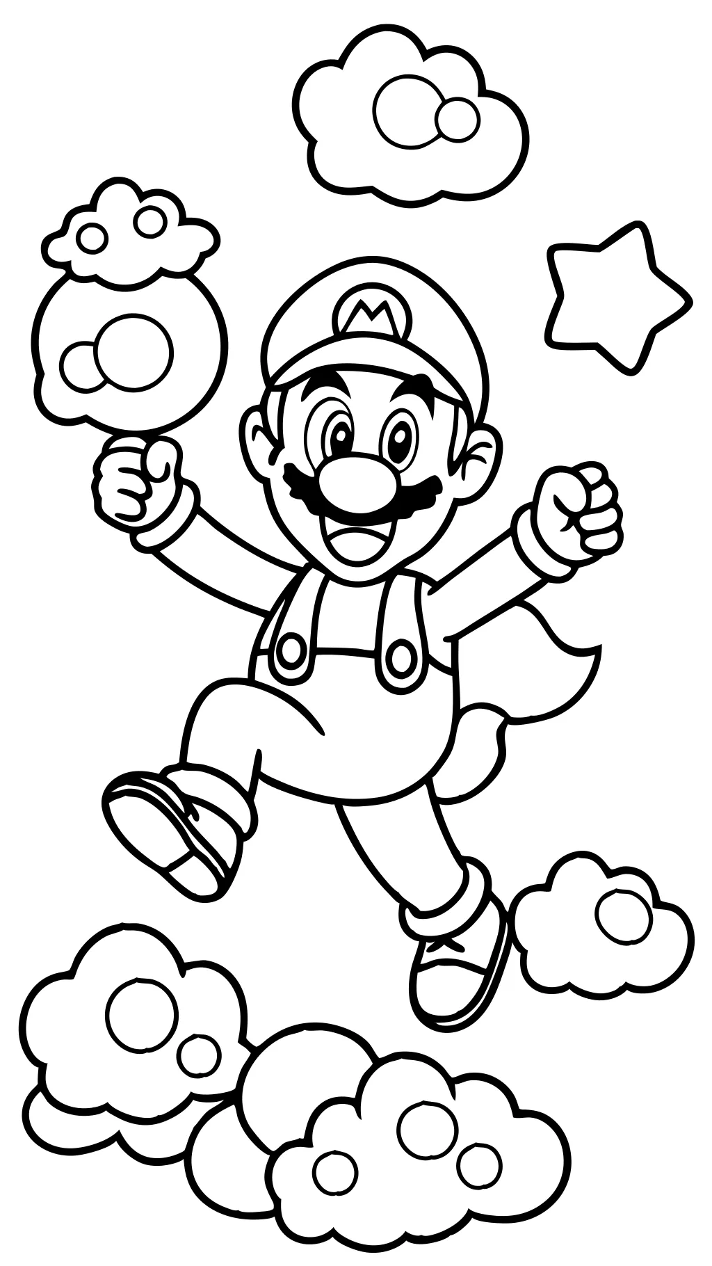 Página para colorear de Super Mario